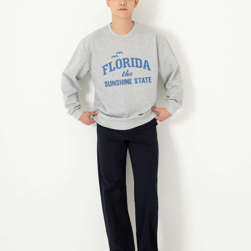 시티파이 남성용 특양면 릴렉스 핏 그래픽 맨투맨 스웨트셔츠 florida