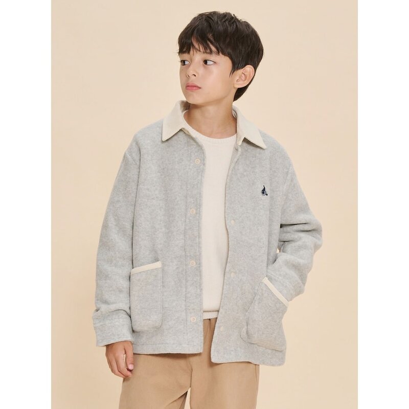24FW 30플리스 칼라 재킷 라이트 그레이