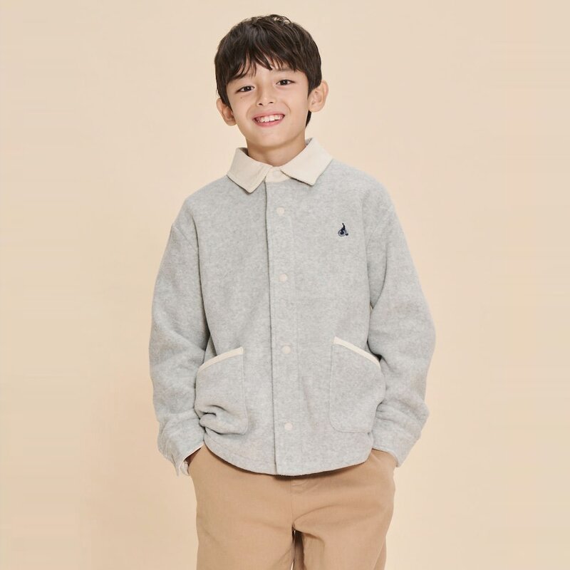 24FW 30플리스 칼라 재킷 라이트 그레이